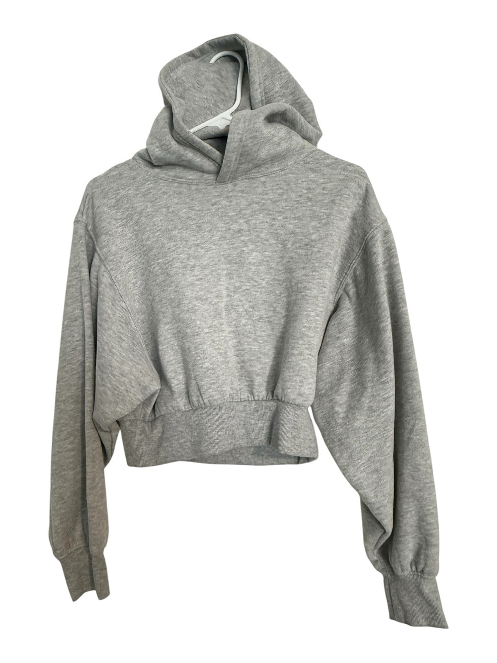 Women's Gray Cropped Hoodie Sweatshirt